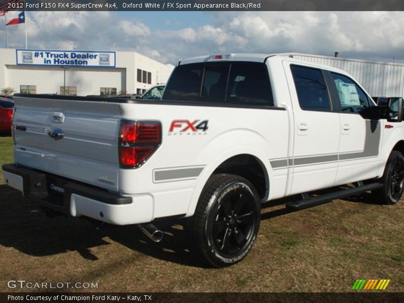 Oxford White / FX Sport Appearance Black/Red 2012 Ford F150 FX4 SuperCrew 4x4