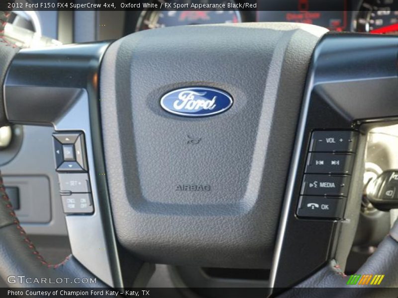 Oxford White / FX Sport Appearance Black/Red 2012 Ford F150 FX4 SuperCrew 4x4