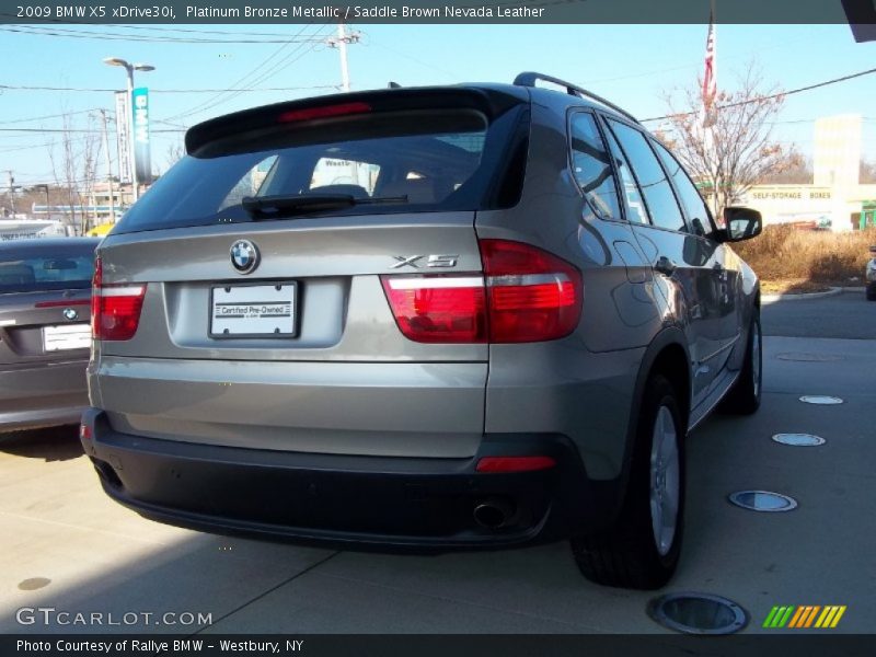 Platinum Bronze Metallic / Saddle Brown Nevada Leather 2009 BMW X5 xDrive30i