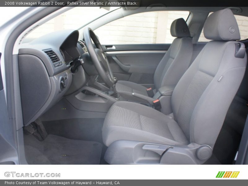  2008 Rabbit 2 Door Anthracite Black Interior