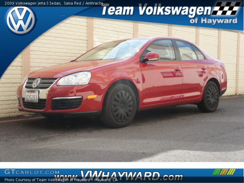 Salsa Red / Anthracite 2009 Volkswagen Jetta S Sedan