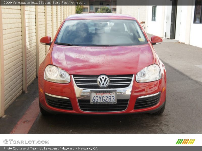 Salsa Red / Anthracite 2009 Volkswagen Jetta S Sedan