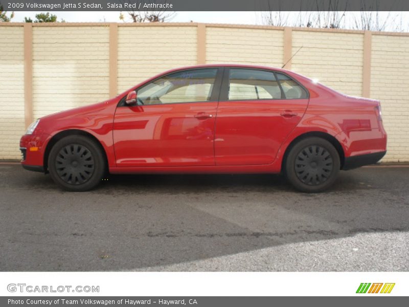 Salsa Red / Anthracite 2009 Volkswagen Jetta S Sedan