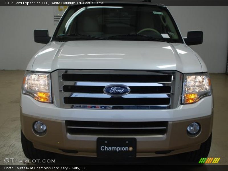 White Platinum Tri-Coat / Camel 2012 Ford Expedition XLT