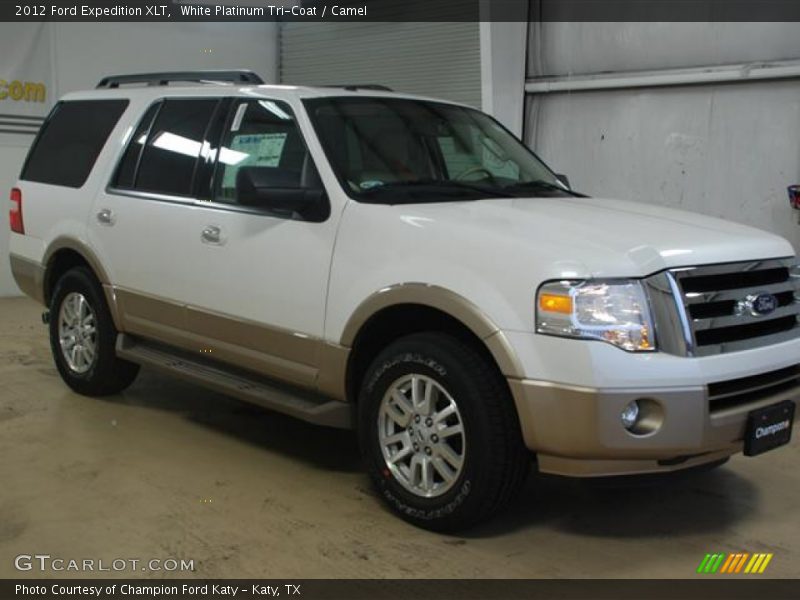 White Platinum Tri-Coat / Camel 2012 Ford Expedition XLT