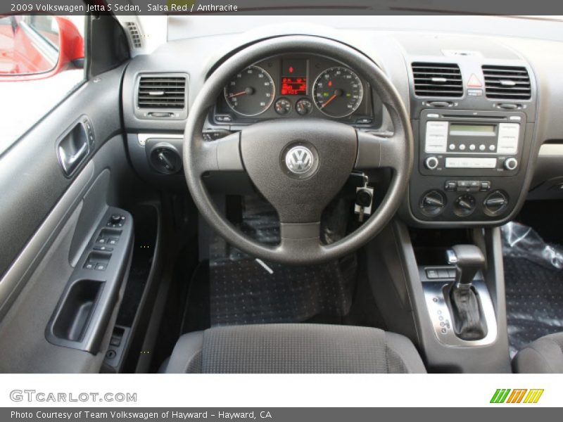 Salsa Red / Anthracite 2009 Volkswagen Jetta S Sedan