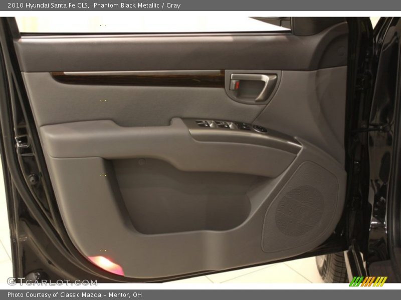 Phantom Black Metallic / Gray 2010 Hyundai Santa Fe GLS