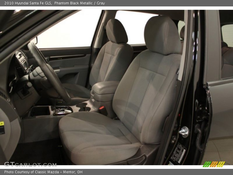 Phantom Black Metallic / Gray 2010 Hyundai Santa Fe GLS