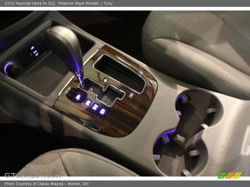 Phantom Black Metallic / Gray 2010 Hyundai Santa Fe GLS