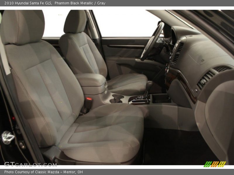 Phantom Black Metallic / Gray 2010 Hyundai Santa Fe GLS