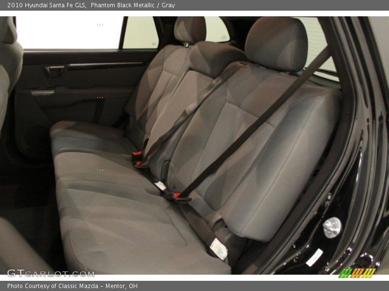 Phantom Black Metallic / Gray 2010 Hyundai Santa Fe GLS