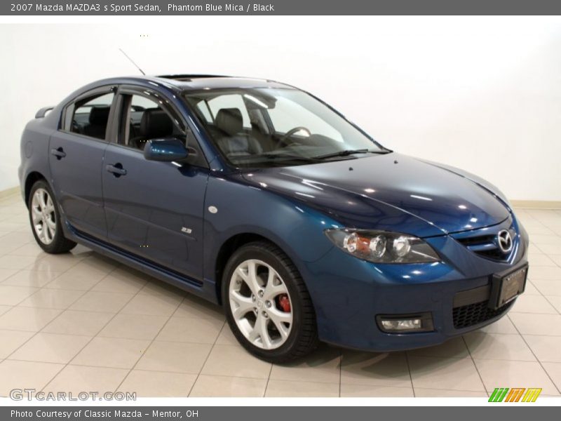 Phantom Blue Mica / Black 2007 Mazda MAZDA3 s Sport Sedan