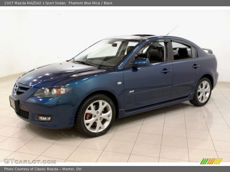 Phantom Blue Mica / Black 2007 Mazda MAZDA3 s Sport Sedan