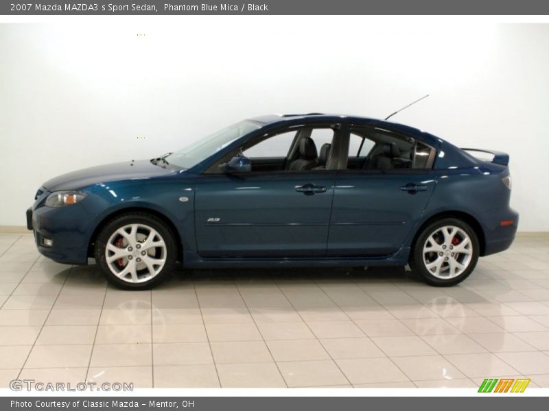 Phantom Blue Mica / Black 2007 Mazda MAZDA3 s Sport Sedan