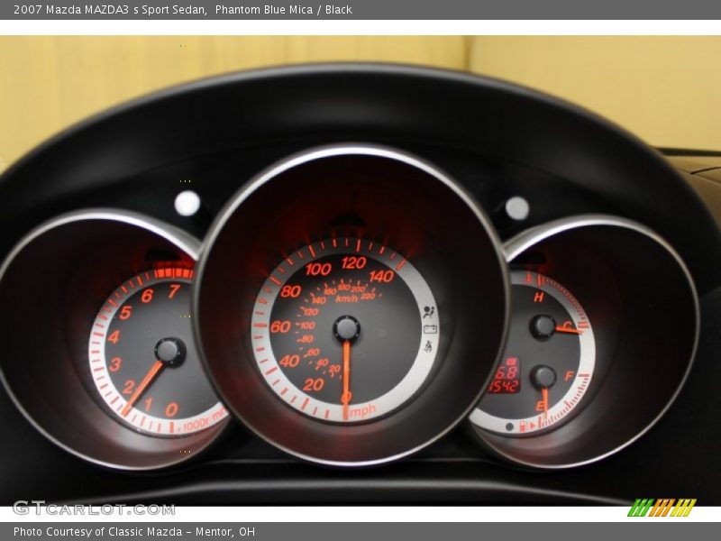 Phantom Blue Mica / Black 2007 Mazda MAZDA3 s Sport Sedan