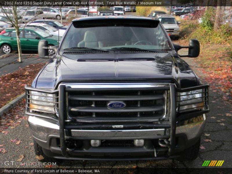 True Blue Metallic / Medium Flint 2002 Ford F350 Super Duty Lariat Crew Cab 4x4 Off Road