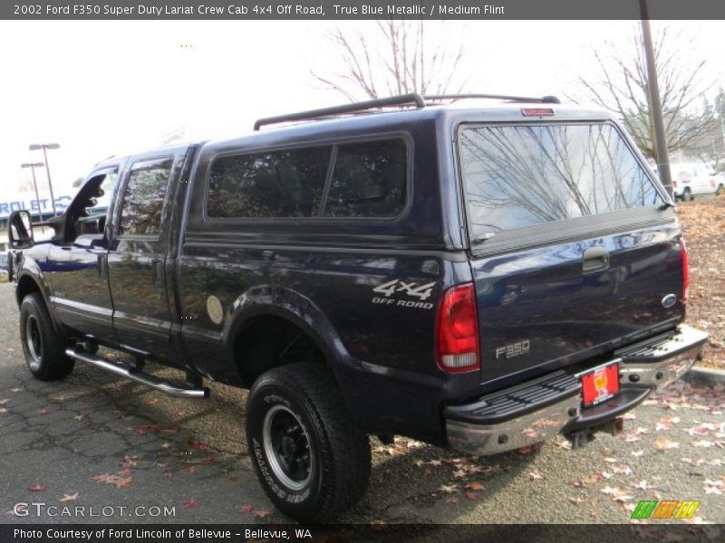 True Blue Metallic / Medium Flint 2002 Ford F350 Super Duty Lariat Crew Cab 4x4 Off Road