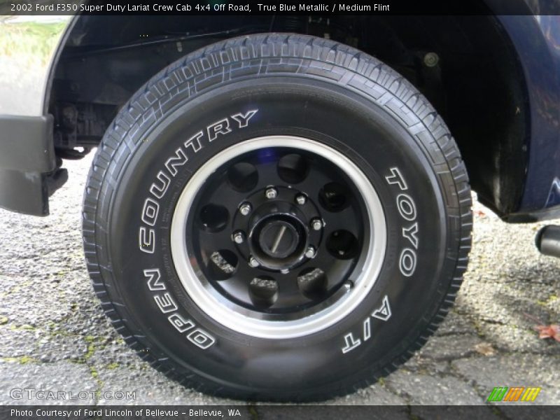 True Blue Metallic / Medium Flint 2002 Ford F350 Super Duty Lariat Crew Cab 4x4 Off Road