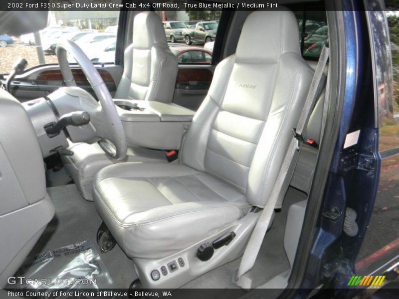 True Blue Metallic / Medium Flint 2002 Ford F350 Super Duty Lariat Crew Cab 4x4 Off Road