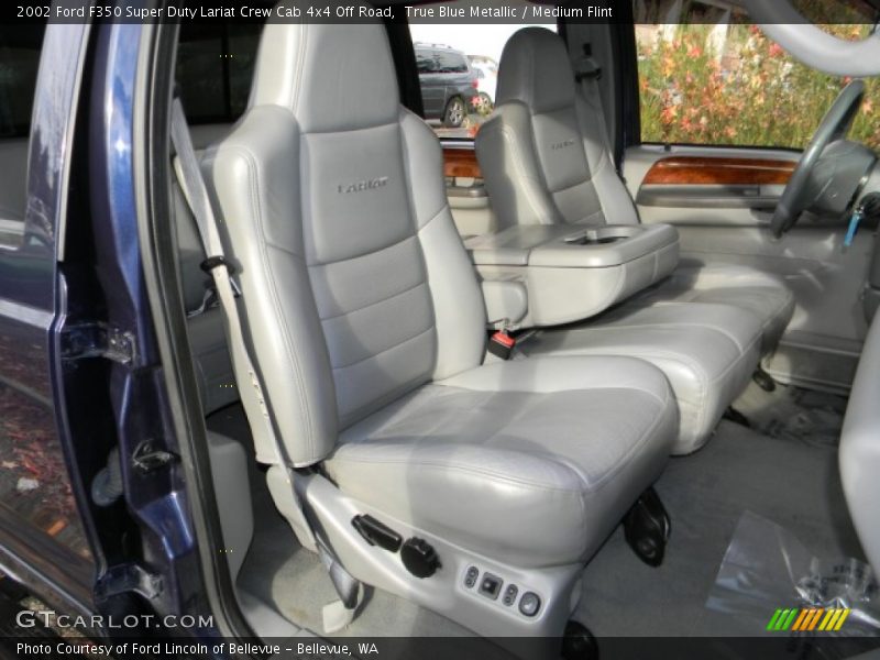 True Blue Metallic / Medium Flint 2002 Ford F350 Super Duty Lariat Crew Cab 4x4 Off Road