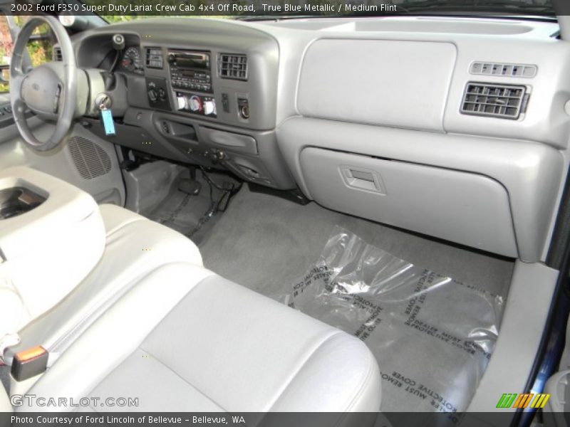 True Blue Metallic / Medium Flint 2002 Ford F350 Super Duty Lariat Crew Cab 4x4 Off Road