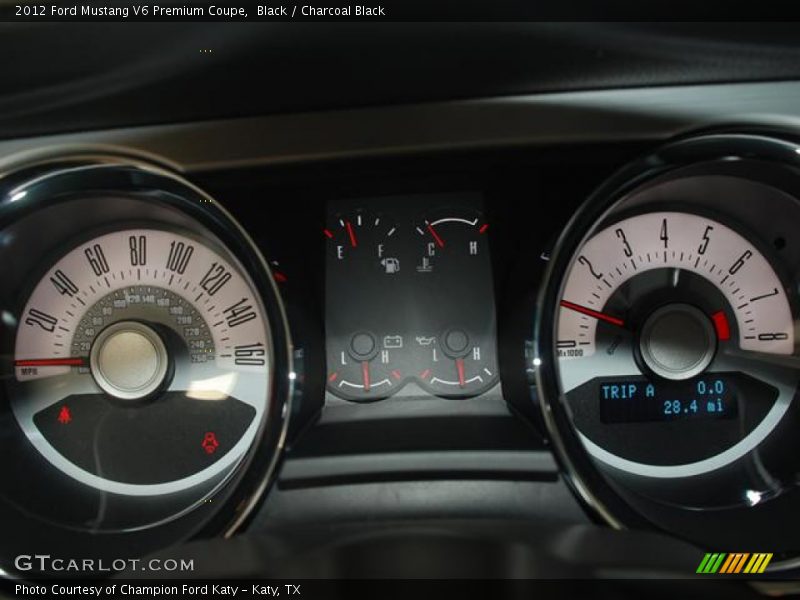  2012 Mustang V6 Premium Coupe V6 Premium Coupe Gauges
