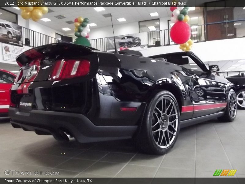 Black / Charcoal Black/Red 2012 Ford Mustang Shelby GT500 SVT Performance Package Convertible