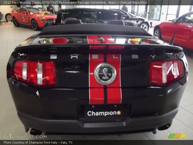 Black / Charcoal Black/Red 2012 Ford Mustang Shelby GT500 SVT Performance Package Convertible