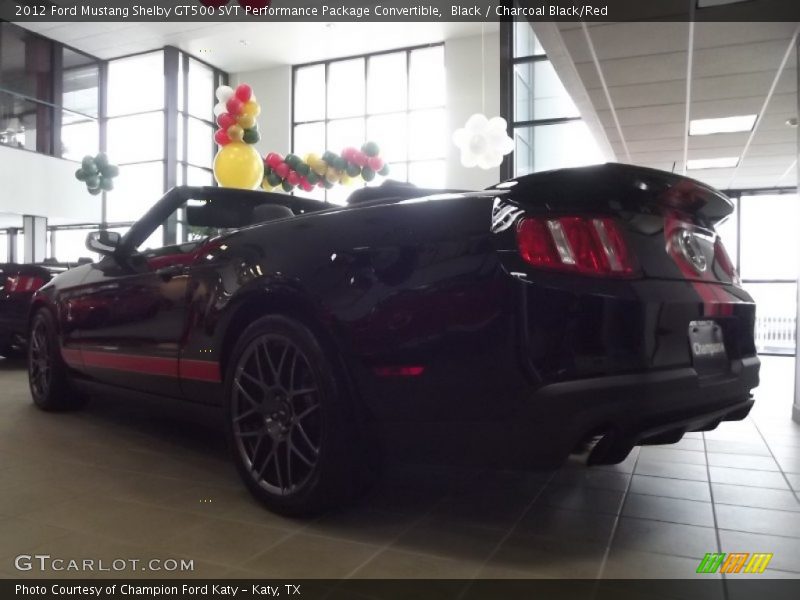 Black / Charcoal Black/Red 2012 Ford Mustang Shelby GT500 SVT Performance Package Convertible