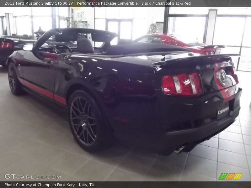 Black / Charcoal Black/Red 2012 Ford Mustang Shelby GT500 SVT Performance Package Convertible