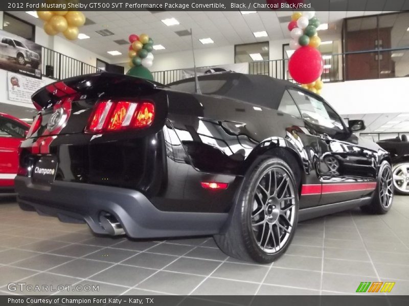 Black / Charcoal Black/Red 2012 Ford Mustang Shelby GT500 SVT Performance Package Convertible