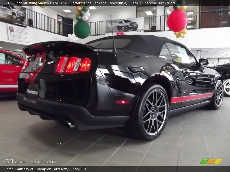 Black / Charcoal Black/Red 2012 Ford Mustang Shelby GT500 SVT Performance Package Convertible