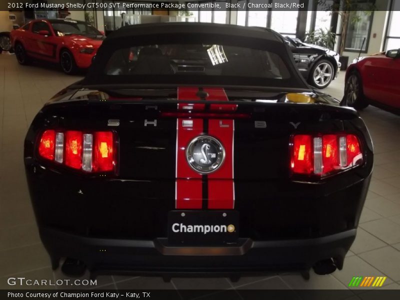 Black / Charcoal Black/Red 2012 Ford Mustang Shelby GT500 SVT Performance Package Convertible