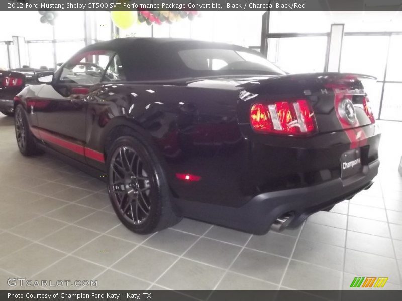 Black / Charcoal Black/Red 2012 Ford Mustang Shelby GT500 SVT Performance Package Convertible