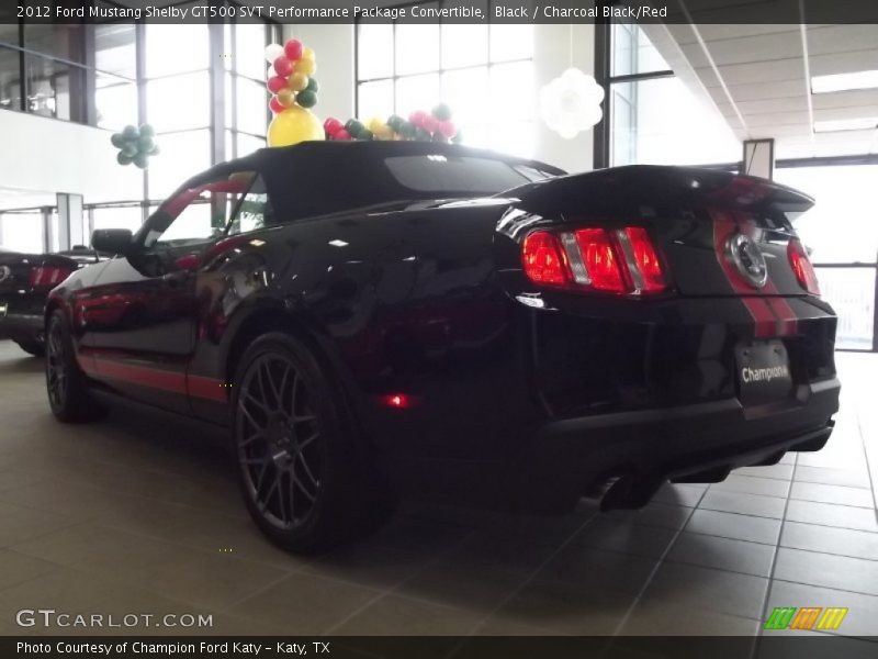 Black / Charcoal Black/Red 2012 Ford Mustang Shelby GT500 SVT Performance Package Convertible