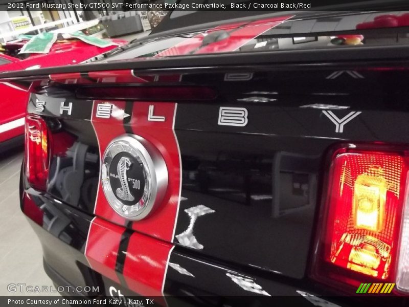 Black / Charcoal Black/Red 2012 Ford Mustang Shelby GT500 SVT Performance Package Convertible