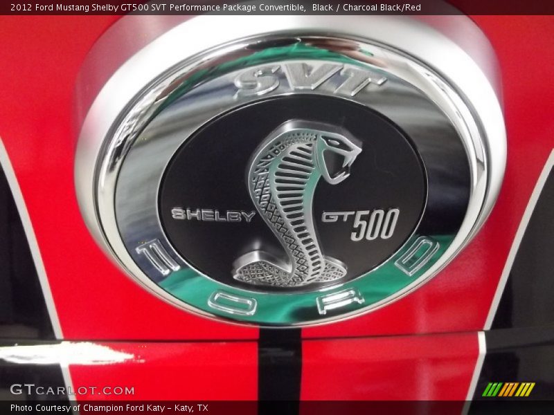  2012 Mustang Shelby GT500 SVT Performance Package Convertible Logo