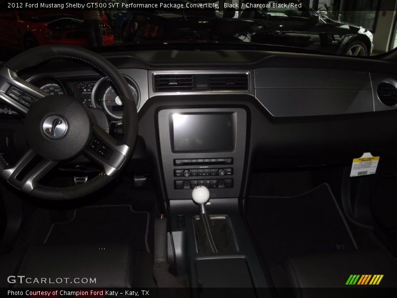 Black / Charcoal Black/Red 2012 Ford Mustang Shelby GT500 SVT Performance Package Convertible