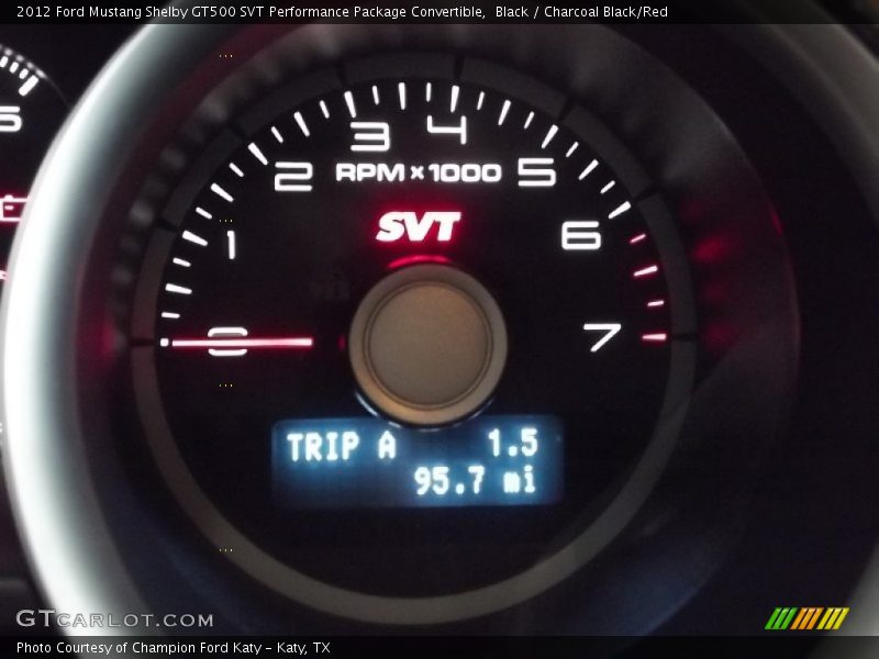 Black / Charcoal Black/Red 2012 Ford Mustang Shelby GT500 SVT Performance Package Convertible