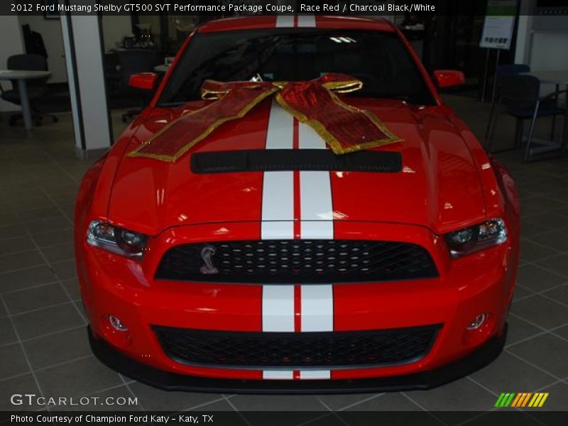 Race Red / Charcoal Black/White 2012 Ford Mustang Shelby GT500 SVT Performance Package Coupe