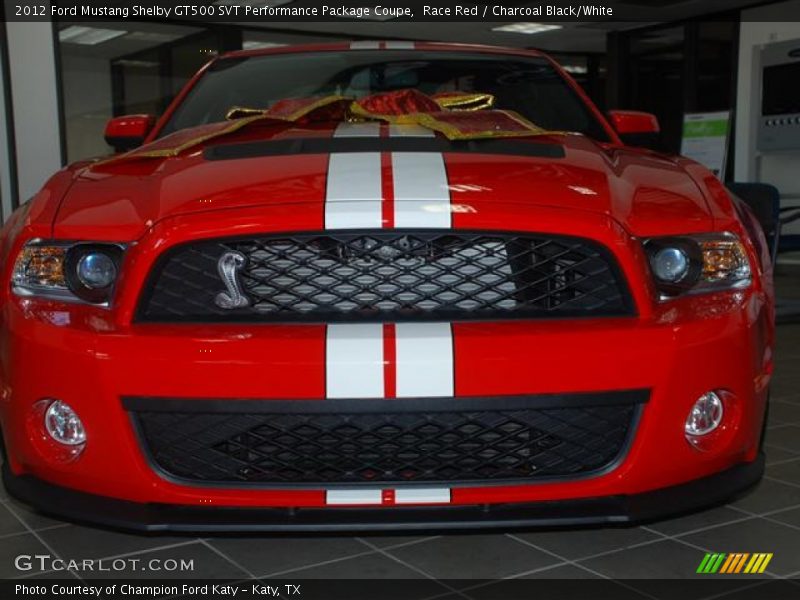 Race Red / Charcoal Black/White 2012 Ford Mustang Shelby GT500 SVT Performance Package Coupe