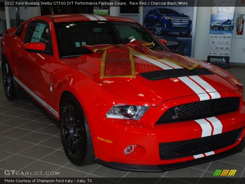 Race Red / Charcoal Black/White 2012 Ford Mustang Shelby GT500 SVT Performance Package Coupe