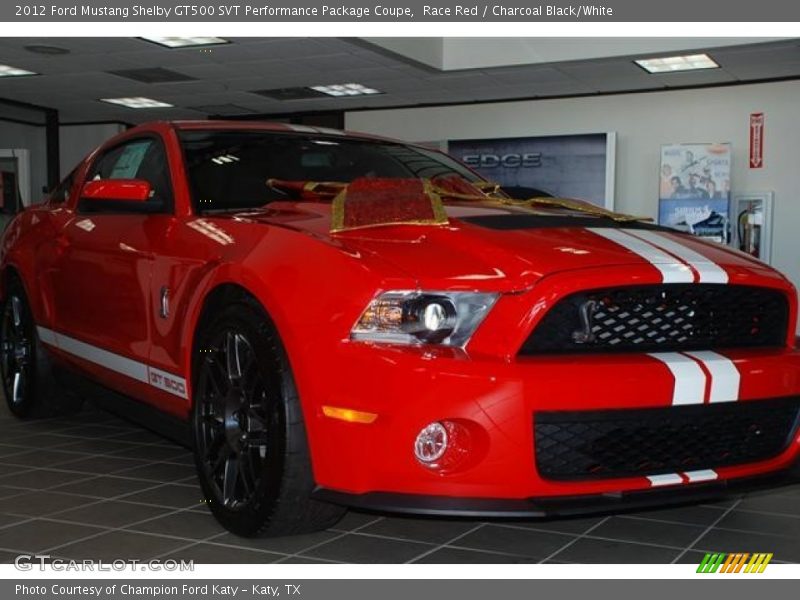 Race Red / Charcoal Black/White 2012 Ford Mustang Shelby GT500 SVT Performance Package Coupe