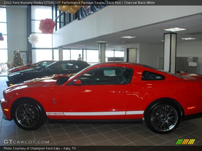 Race Red / Charcoal Black/White 2012 Ford Mustang Shelby GT500 SVT Performance Package Coupe