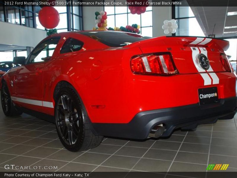 Race Red / Charcoal Black/White 2012 Ford Mustang Shelby GT500 SVT Performance Package Coupe