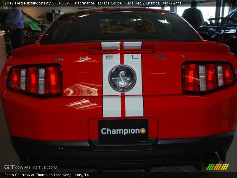 Race Red / Charcoal Black/White 2012 Ford Mustang Shelby GT500 SVT Performance Package Coupe