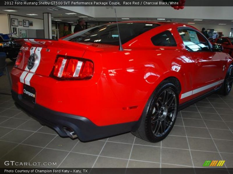 Race Red / Charcoal Black/White 2012 Ford Mustang Shelby GT500 SVT Performance Package Coupe