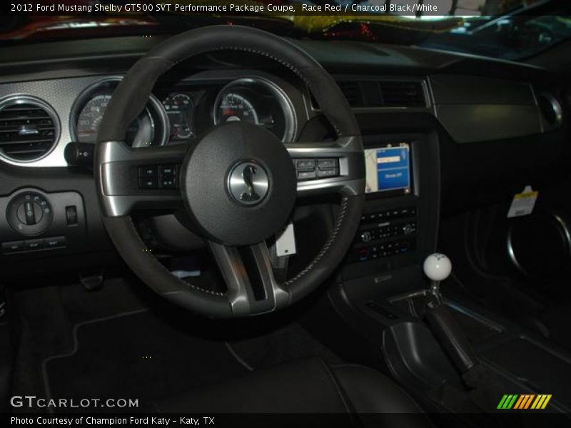 Race Red / Charcoal Black/White 2012 Ford Mustang Shelby GT500 SVT Performance Package Coupe