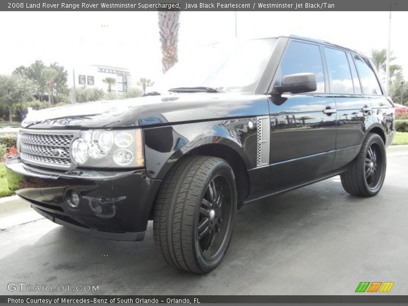 Java Black Pearlescent / Westminster Jet Black/Tan 2008 Land Rover Range Rover Westminster Supercharged