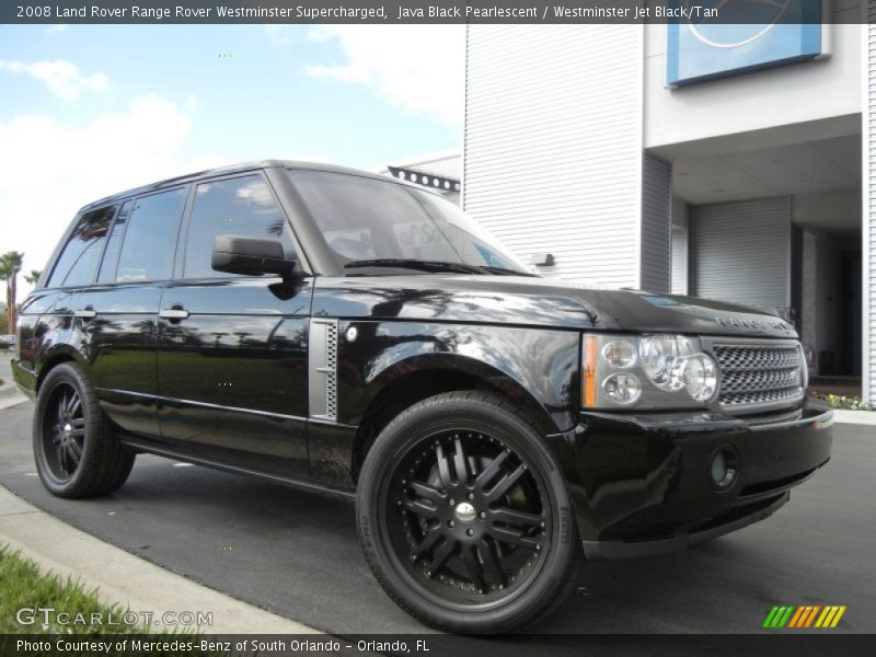 Java Black Pearlescent / Westminster Jet Black/Tan 2008 Land Rover Range Rover Westminster Supercharged